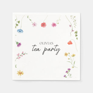 Serviette En Papier Douche fleur sauvage Tea Party