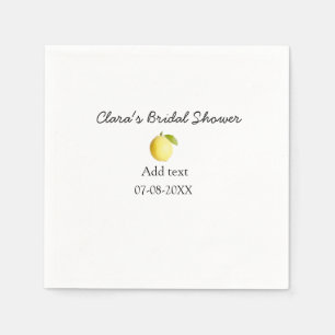 Serviette En Papier Douche nuptiale citron moderne simple minimum rust