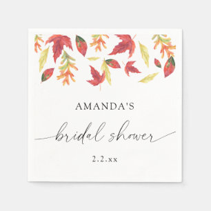 Serviette En Papier Douche nuptiale feuille en chute