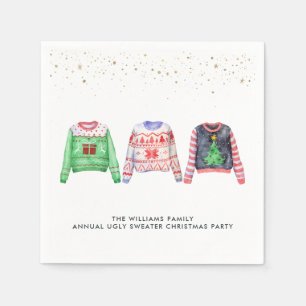 Serviette En Papier Douleur de Noël moche Fête de vacances
