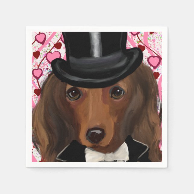 SERVIETTE EN PAPIER DOXIE ROUX AUX CHEVEUX LONGS       (Devant)
