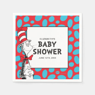 Serviette En Papier Dr. Seuss Cat dans le Baby shower Casquette