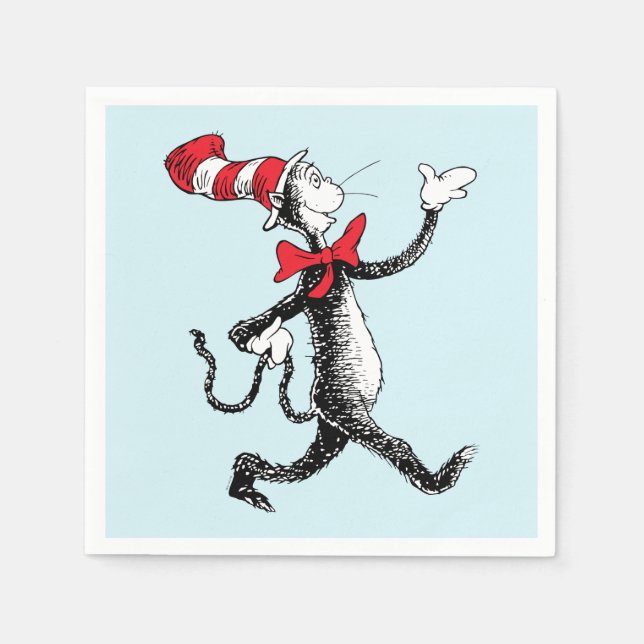 Serviette En Papier Dr Seuss | Chat dans la marche des chats Casquette (Devant)