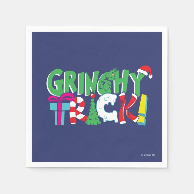 Serviette En Papier Dr Seuss | Grinchy Trick (Devant)