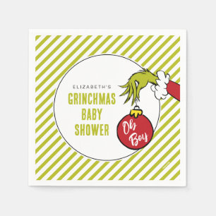 Serviette En Papier Dr Seuss Oh Boy Grinch Baby shower