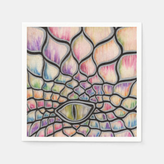 Serviette En Papier Dragon arc-en-ciel