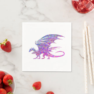Serviette En Papier Dragon de mosaïque Extraordinaire