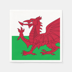Serviette En Papier Dragon gallois ~ Drapeau du Pays de Galles Dîner 