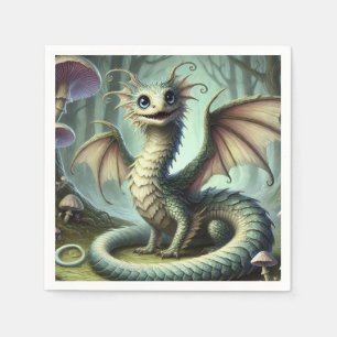 Serviette En Papier Dragon Jabberwocky Cute Imaginaire Créature Art