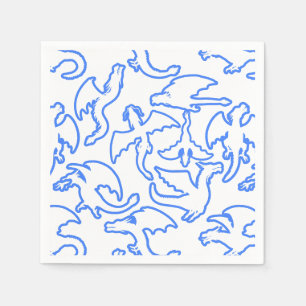 Serviette En Papier Dragon, plan motif 03.b