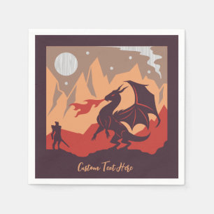 Serviette En Papier Dragon Slayer Fire Respiration Dragon Personnalisé