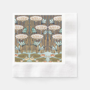 Serviette En Papier Dragonflies nénuphars Art nouveau marais