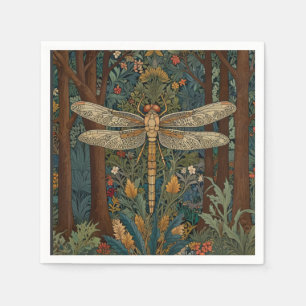 Serviette En Papier Dragonfly art peinture botanique boho chic forêt