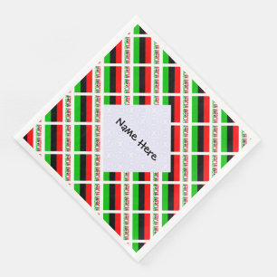 Serviette En Papier Drapeau afro-américain et diaspora Carrelé personn