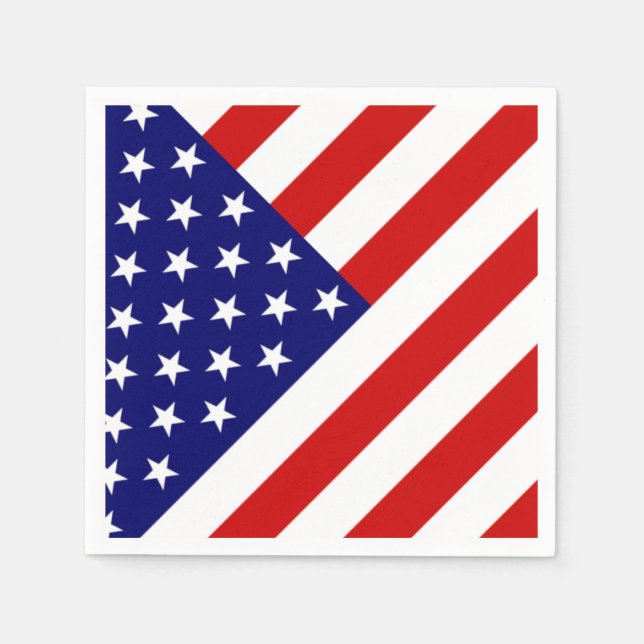 Serviette En Papier Drapeau américain (Devant)