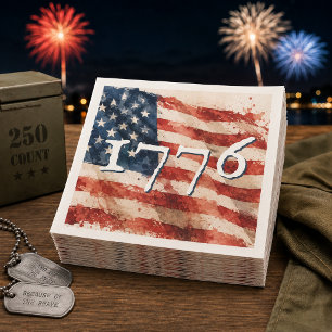 Serviette En Papier Drapeau américain 1776 250 BBQ