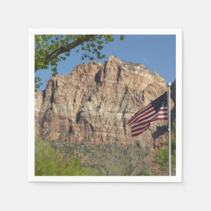 Serviette En Papier Drapeau américain dans le Parc national de Sion I