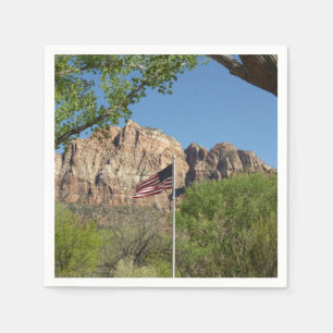 Serviette En Papier Drapeau américain dans le parc national de Zion II