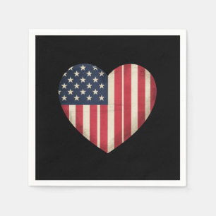 Serviette En Papier Drapeau américain du 4 juillet Drapeau patriotique