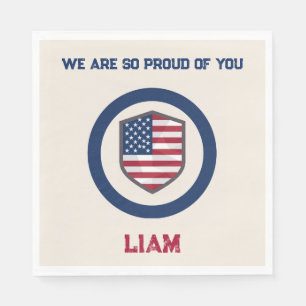 Serviette En Papier Drapeau américain moderne personnalisé pour fête s