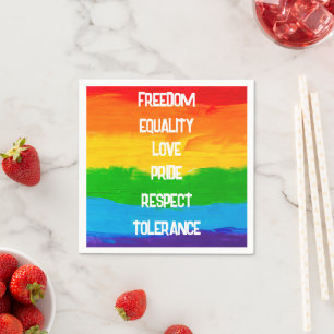 Serviette En Papier Drapeau arc-en-ciel gay lesbienne LGBT