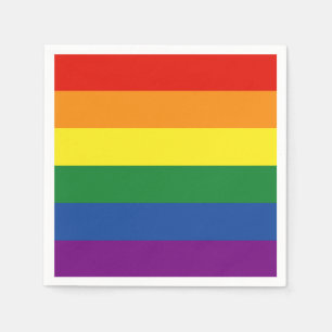 Serviette En Papier Drapeau arc-en-ciel gay pride