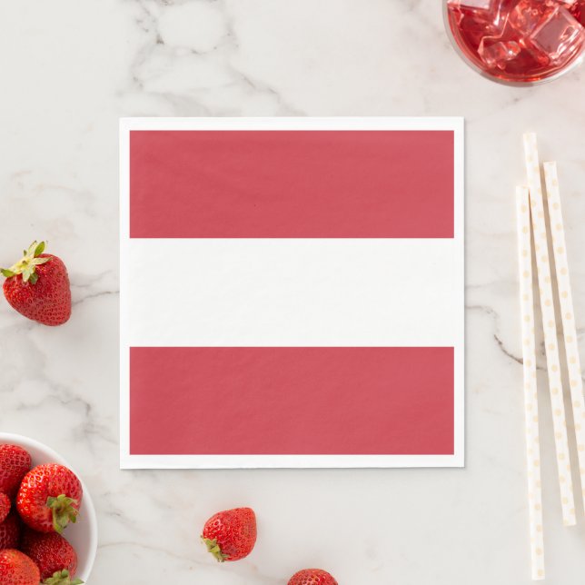 Serviette En Papier Drapeau autrichien (En situation)