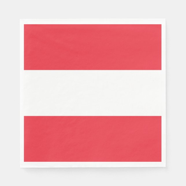 Serviette En Papier Drapeau autrichien (Autriche) (Devant)