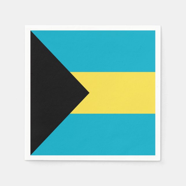 Serviette En Papier Drapeau bahaméen (Devant)