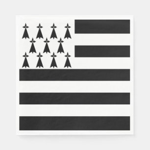 Serviette En Papier Drapeau breton patriotique