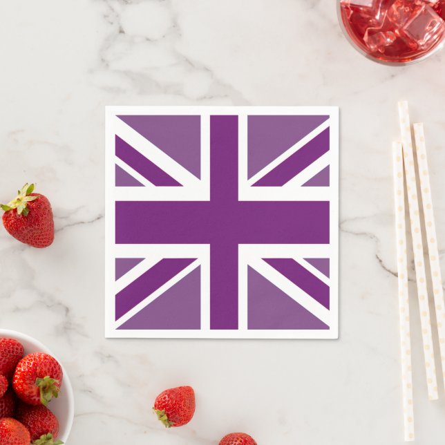 Serviette En Papier Drapeau britannique patriotique Napkin (En situation)