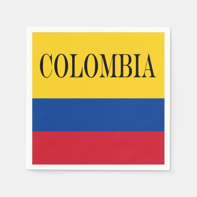 Serviette En Papier Drapeau Colombie - Bandera De Colombia (Devant)