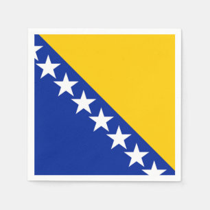 Serviette En Papier Drapeau de Bosnie-Herzégovine