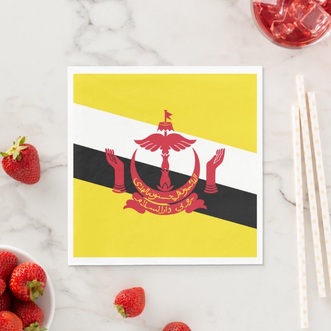 Serviette En Papier Drapeau de Brunei (En situation)