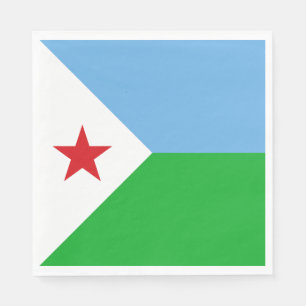 Serviette En Papier Drapeau de Djibouti