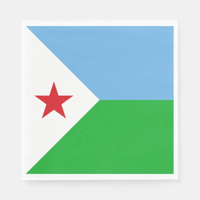 Serviette En Papier Drapeau de Djibouti (Devant)