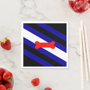 Serviette En Papier Drapeau de fierté de jeu de chiots de SlipperyJoe