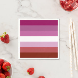 Serviette En Papier Drapeau de fierté lesbienne de SlipperyJoe féminin
