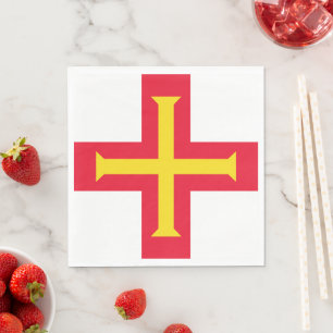 Serviette En Papier Drapeau de Guernesey
