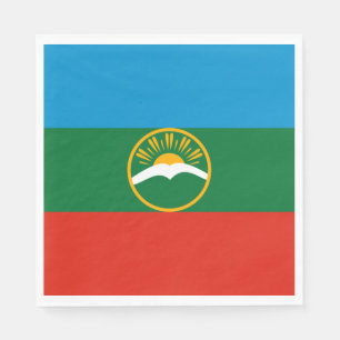 Serviette En Papier Drapeau de Karatchaïévo-Tcherkessie