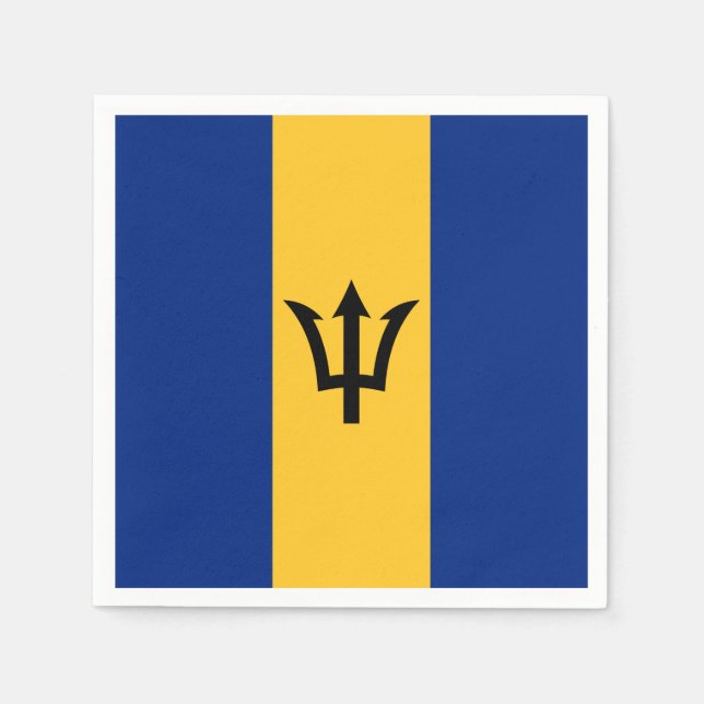 Serviette En Papier Drapeau de la Barbade patriotique (Devant)