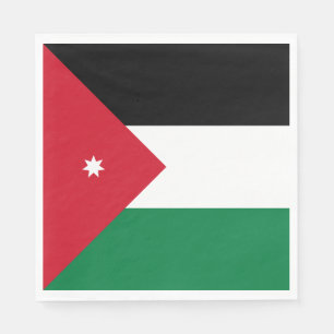 Serviette En Papier Drapeau de la Jordanie