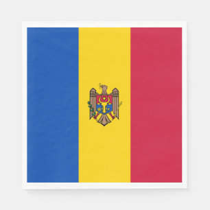 Serviette En Papier Drapeau de la Moldavie