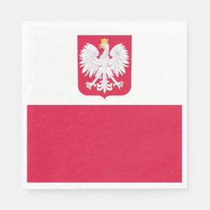 Serviette En Papier Drapeau de la Pologne