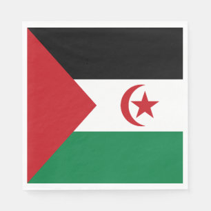 Serviette En Papier Drapeau de la République arabe sahraouie démocrati