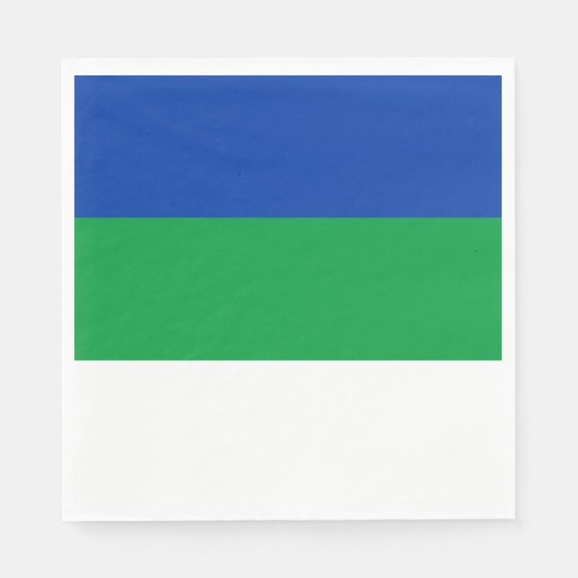 Serviette En Papier Drapeau de la République de Komi (Devant)
