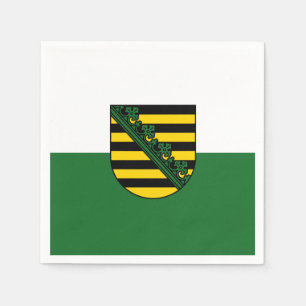 Serviette En Papier Drapeau de la Saxe Papier serviettes