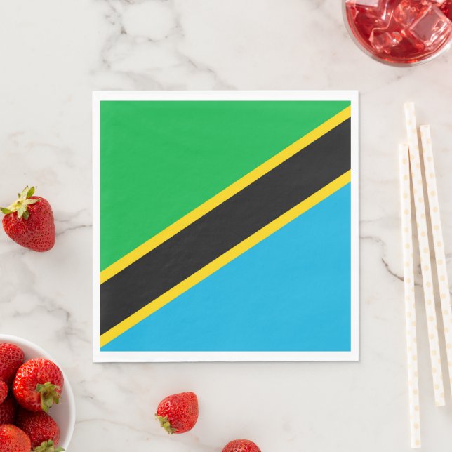 Serviette En Papier Drapeau de la Tanzanie (En situation)