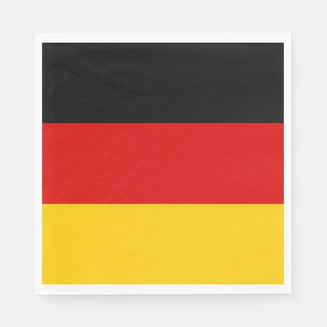 Serviette En Papier Drapeau de l'Allemagne (Deutschland) (Devant)