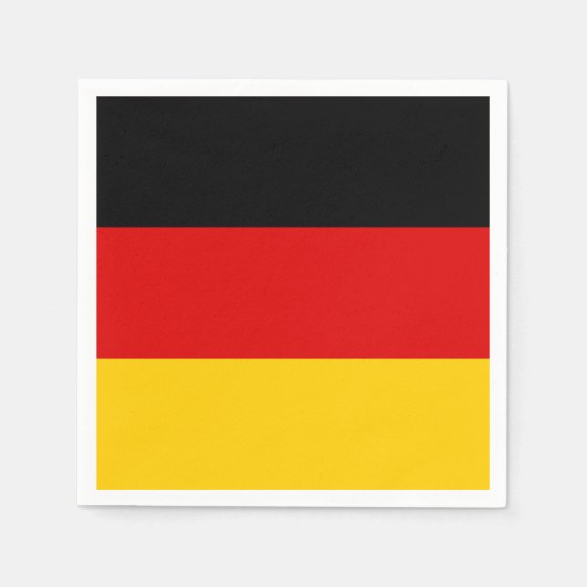 Serviette En Papier Drapeau de l'Allemagne Papier serviettes (Devant)